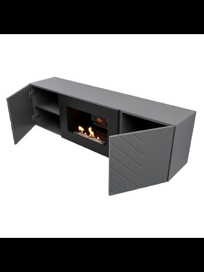 Тумба с биокамином Firelight BFP/P-1400V графит