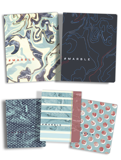 Набор тетрадей 24 листа с МРАМОРОМ / MARBLE