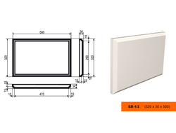 Фасадный Боссаж (Руст) из пенополистирола с покрытием LEPNINAPLAST(Лепнинапласт) БВ-1/2