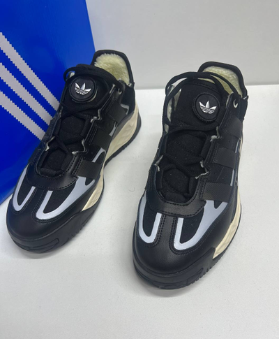 Adidas Niteball Black and Beige с мехом