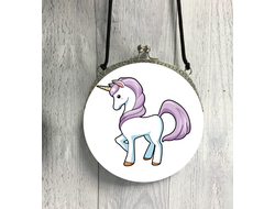 Сумка круглая Единорог №2