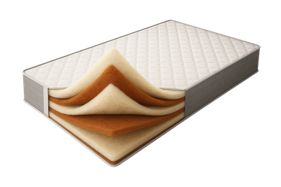 Матрас беспружинный, жесткий, из кокосовой койры и струттофайбера - Монолит Экстралайт