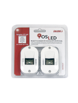 Огни бортовые врезные 92х32 мм, белый корпус