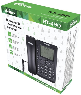 Проводной телефон RITMIX RT-490 (черный)