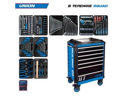 Набор инструментов 173 предмета, "UNION", в синей тележке KING TONY 9SQ31-000MR