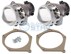 Комплект Hella 3R с рамками для замены штатных ксеноновых линз ZKW на автомобиле BMW 3 E90 (2005-2008)