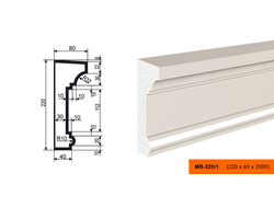 Фасадный молдинг из пенополистирола с покрытием LEPNINAPLAST (Лепнинапласт)  МВ-220/1