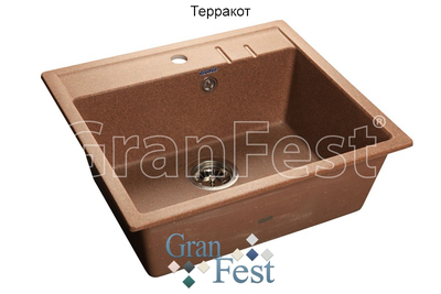 Керамическая мойка Granfest Гранфест QUADRO GF-Q560 1 секционная мойка с отверстием под смеситель