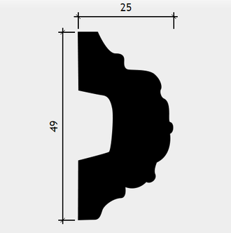 Молдинг 1.51.348 - 49*25*2000мм
