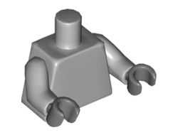 Torso Plain / Light Bluish Gray Arms / Dark Bluish Gray Hands, Light Bluish Gray (973c47 / 4292298 / 4621108)