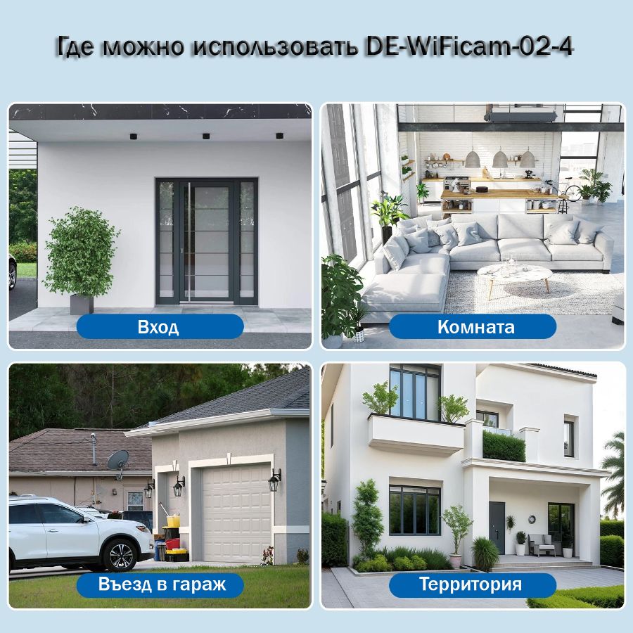 DE-WiFicam-02-4 уличная моторизированная WiFi (2,4 и 5 Ггц)/LAN охранная видеокамера с 2 объективами