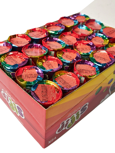 МИНИ-РОЖКИ "ЖИЖИС" С КАКАО-СОДЕРЖАЩЕЙ НАЧИНКОЙ "ЦВЕТНОЕ ДРАЖЕ И ВОЗДУШНЫЕ ЗЕРНА" 480г.