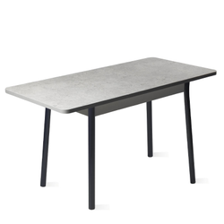 Орион 4 стол раздвижной 900/1250*600*750 серый камень/графит 2.1