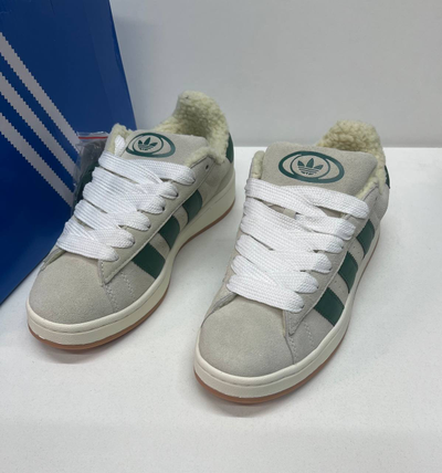 Adidas Campus 00s Grey Green с мехом