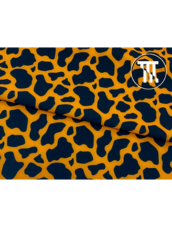 лоскут Бифлекс матовый принт Леопард, цв. Мандарин 260 см