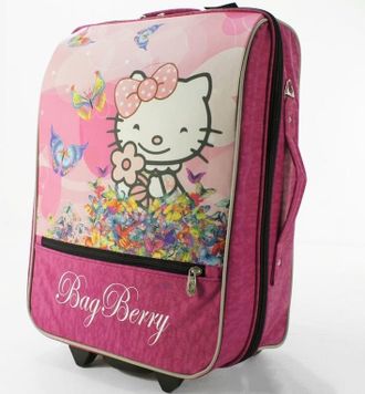 Детский чемодан BagBerry Hello Kitty (Хеллоу Китти) фуксия