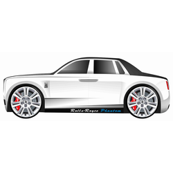 ЗБ030 Кровать "Rolls-Royce Phantom" Белый. Размер: 740*600*1740. Спальная зона: 700*1600.