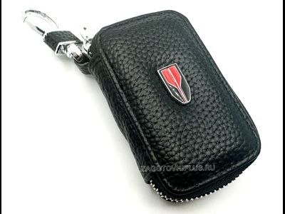 Ключница авто из натуральной кожи флотер с логотипом HONGQI