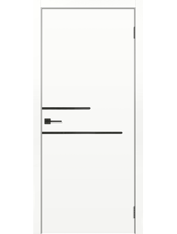 дверь крашеная глухая "Морион горизонталь" эмаль белая