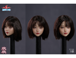Женская голова (скульпт) с подвижными глазами - 1/6 scale beautiful women with head carving and joy (ZC008D) - Z6TOYS