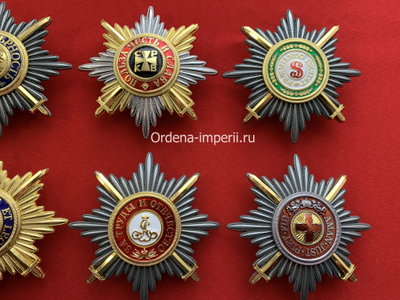 Коллекция "6 звезд орденов Российской Империи с мечами!" Копии LUX!