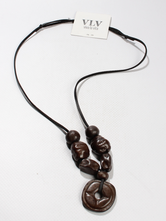 Подвеска "Металл с бусинами1" керамика