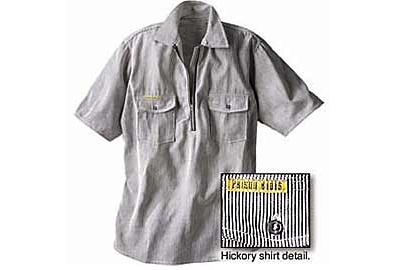 Рубашка Prison Blues® HICKORY WORK SHIRT [Молния/Короткий рукав]