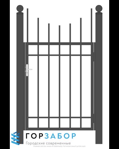 Сварная калитка металлическая для забора SZ15-08 с установкой под ключ