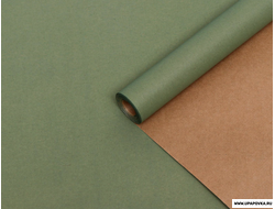 Бумага упаковочная крафт, хаки, 0,55 х 10 м, 70 г/м²