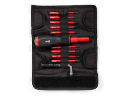 Диэлектрическая динамометрическая отвертка VDE со сменными битами SLIM, 9 шт., серия «СЛИМ»