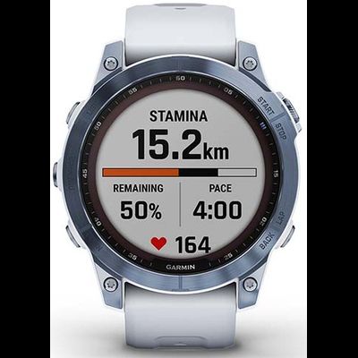 Умные часы Garmin Fenix 7 Sapphire Solar 47 мм Wi-Fi, титановый синий минерал