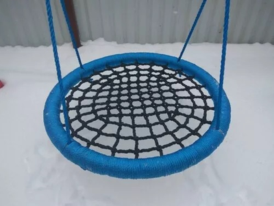 Качели гнездо 100 см толстый обод + толстая сеть