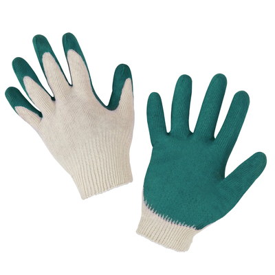 Перчатки хлопчатобумажные износостойкие ОДИНАРНЫЙ облив, 13 класс, КОМПЛЕКТ 5 пар