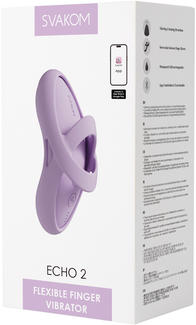 SC511B-PL Вибромассажёр на пальцы SVAKOM ECHO 2 с функцией нагрева