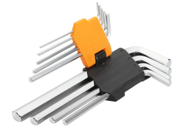 Набор Г-образных шестигранников, 1,5-10 мм, удлиненные, 9 предметов TOLSEN TT20048