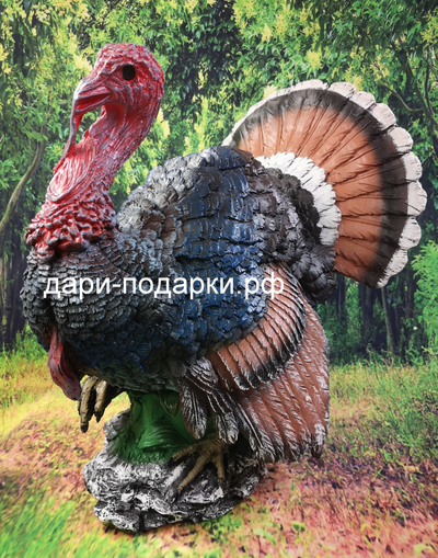 Индюк красавец 49*44 см  4,5 кг  полистоун Россия 4212/012551