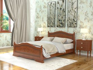 Кровать с односторонним матрасом из массива &quot; Карина-1 &quot; (Браво мебель) 900-1600 мм