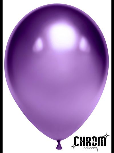 Воздушный шар фиолетовый хром