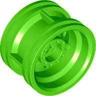 Wheel 30.4mm D. x 20mm with No Pin Holes and Reinforced Rim, Lime (56145 / 6133517)