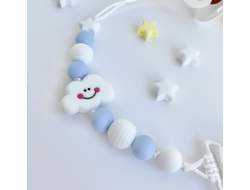 Держатель для пустышки ОБЛАЧКО голубое