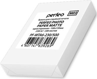 Матовая фото-бумага Perfeo PF-MTA6-230/500 (500 л)