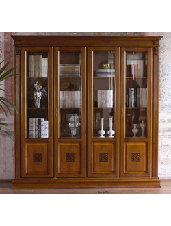 ВИТРИНА 4-Х ДВЕРНАЯ (L210*P43*H215) ART.46754 SAONCELLA ОРЕХ