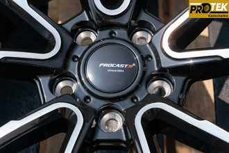 Комплект дисков R18 8,0J ET+35 5*114,3 PDW Procast FF2070 Черный с полированными лучами (J140)