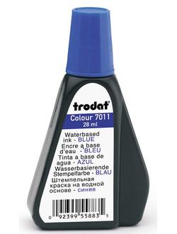 КРАСКА ДЛЯ ПЕЧАТЕЙ ШТЕМПЕЛЬНАЯ СИНЯЯ 28 мл, Trodat 7011