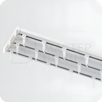 Карниз трехрядный алюминиевый Трэк Уют 2.2м