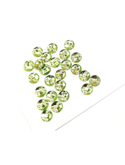 Стразы акриловые пришивные 6 мм, цвет светло зеленый 37