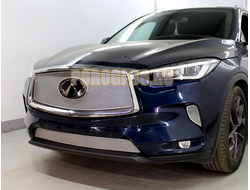 Защита радиатора Infiniti QX50 2021- chrome боковые PPREMIUM (2 части)