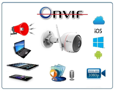 EZVIZ Husky Air (C3W)  CS-CV310-A0-1B2WFR уличная WiFi видеокамера с сиреной 100 дб., встроенный микрофон, с DVR. Full HD 2 Mp