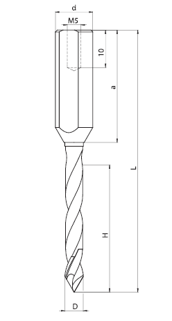 Сверло сквозное монолитное FABA WP-26