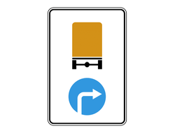 Знак дорожный 4.8.2 Направление движения транспортных средств с опасными грузами